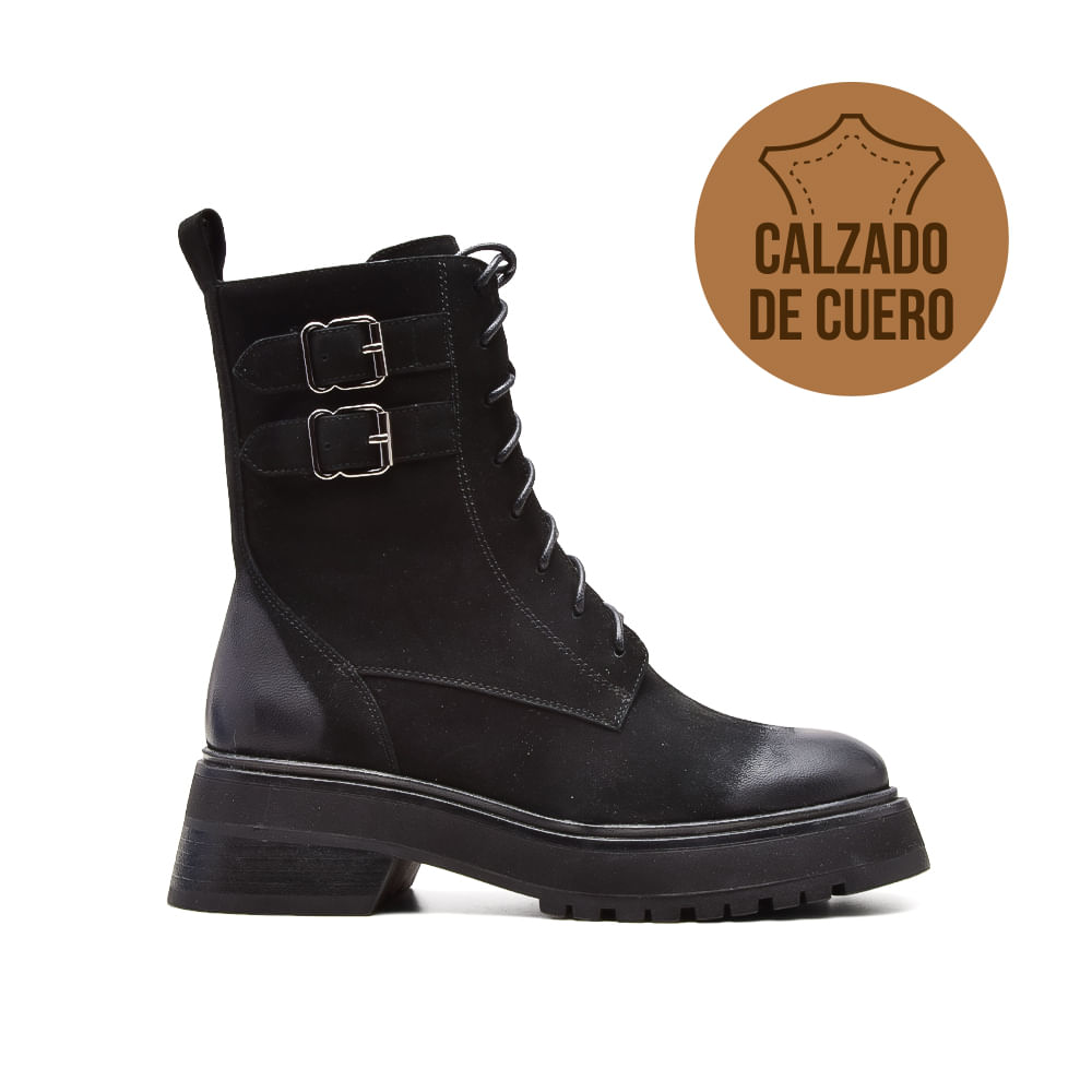 BOTA CASUAL TACO BAJO DE CUERO MARCO DONATTI RENA