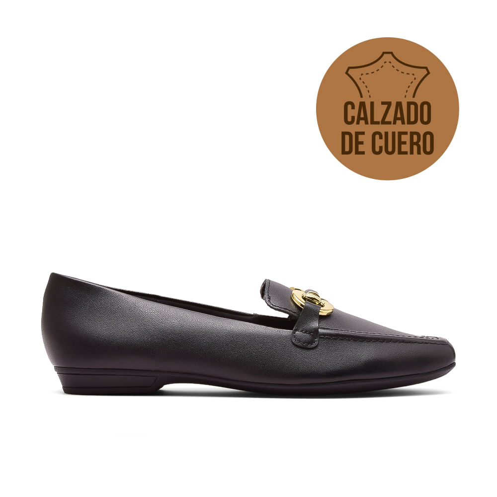ZAPATO CASUAL TACO BAJO DE CUERO USAFLEX BETH
