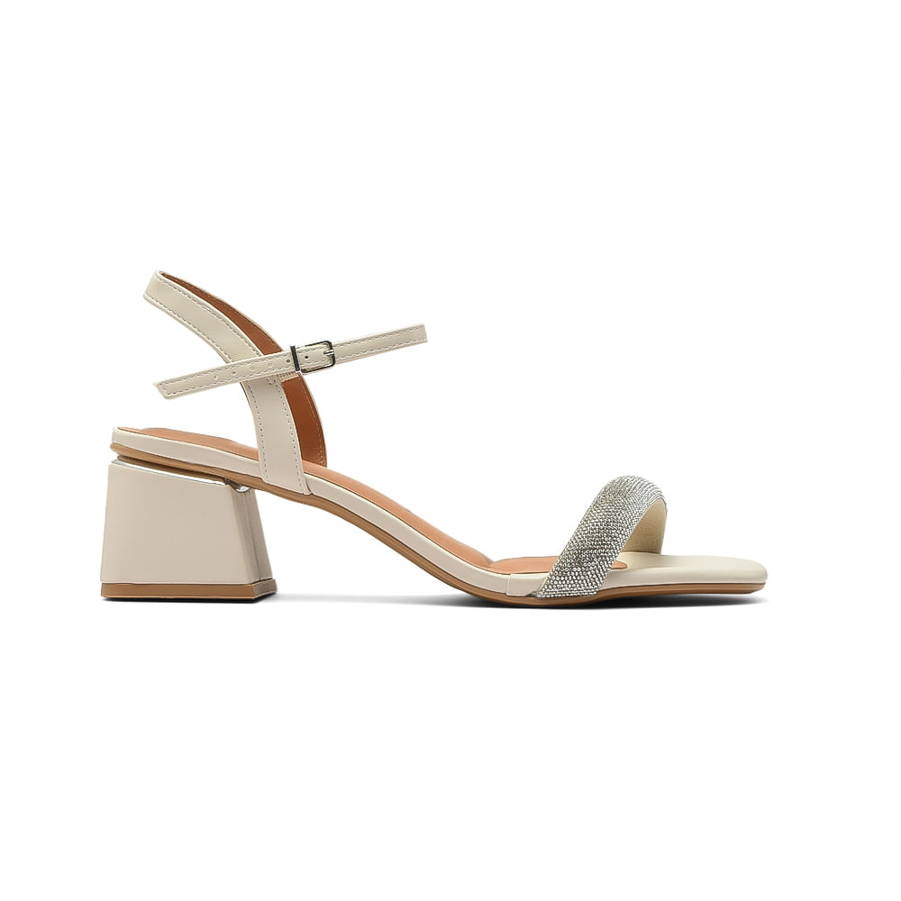 SANDALIA CASUAL TACO ALTO KORIUM RILEY WHITE