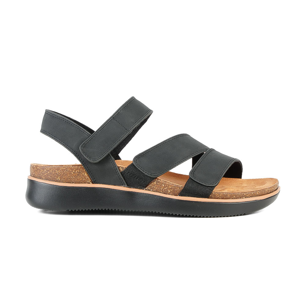 SANDALIA CASUAL SKECHERS RELAXED FIT LIFTED COMFORT BLACK