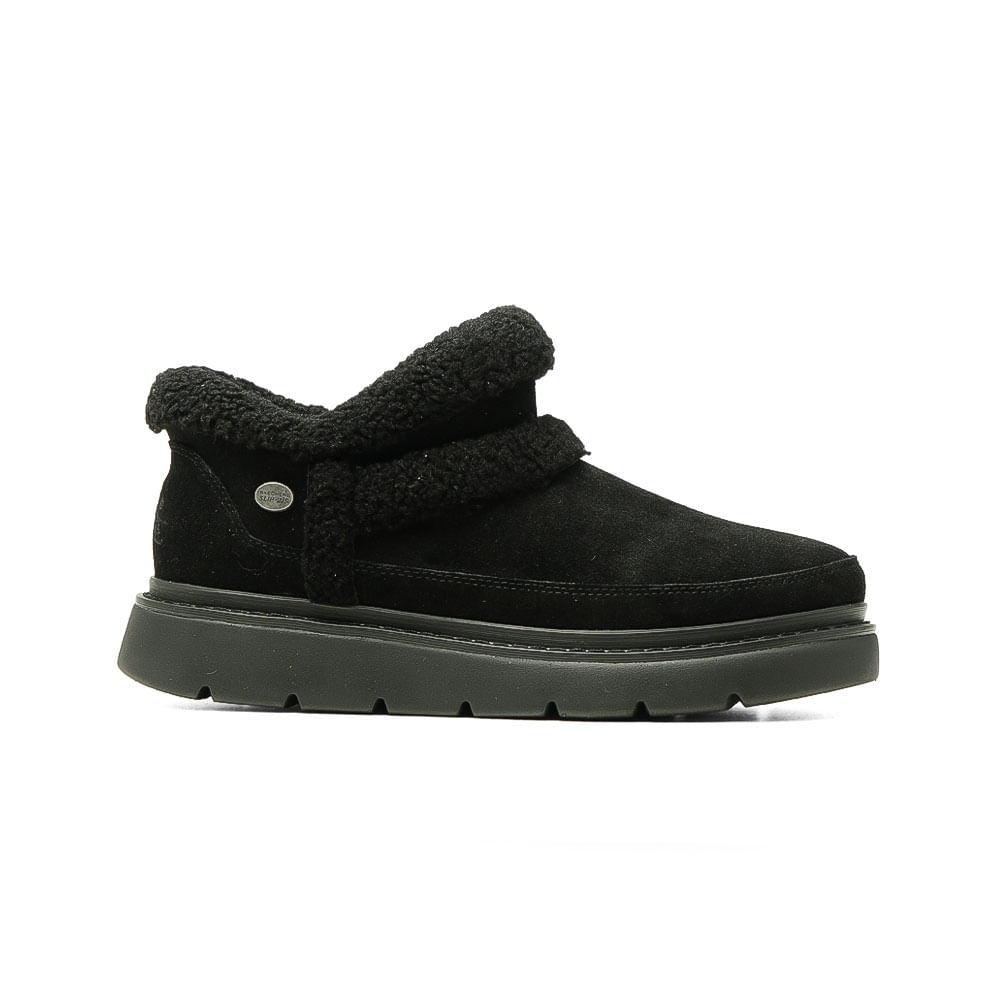 BOTA CASUAL SKECHERS SLIP-INS BOBS KEEPSAKES LITE WINTER SNUG ALL BLACK