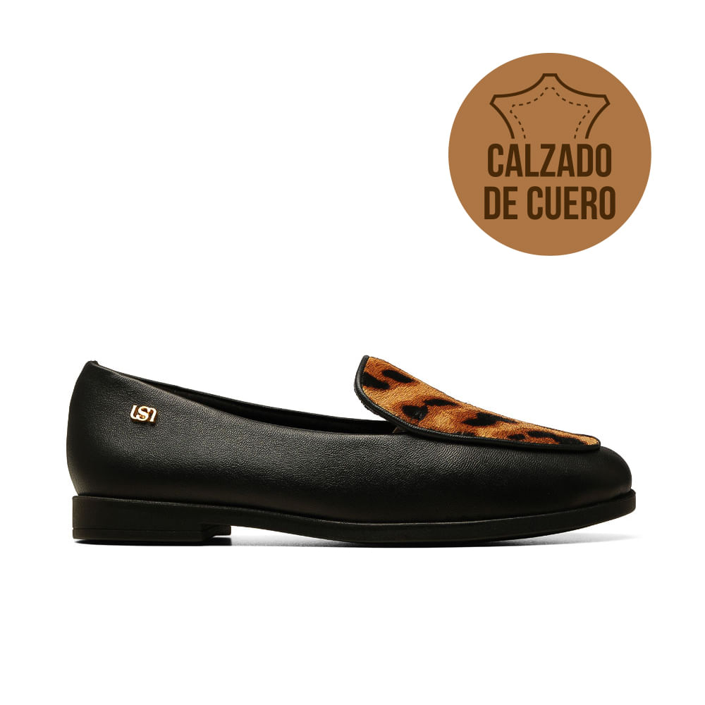 ZAPATO CASUAL TACO BAJO DE CUERO USAFLEX ISABELLA