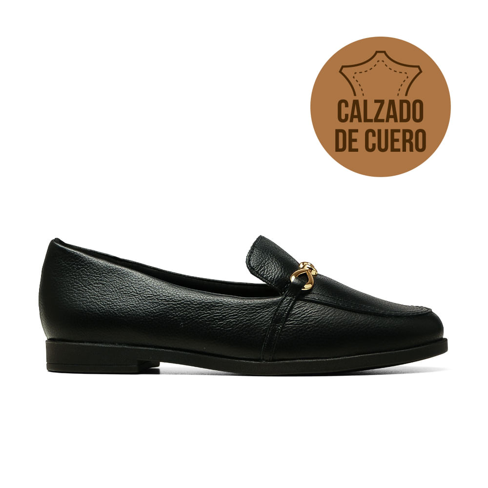ZAPATO CASUAL TACO BAJO DE CUERO USAFLEX ADA