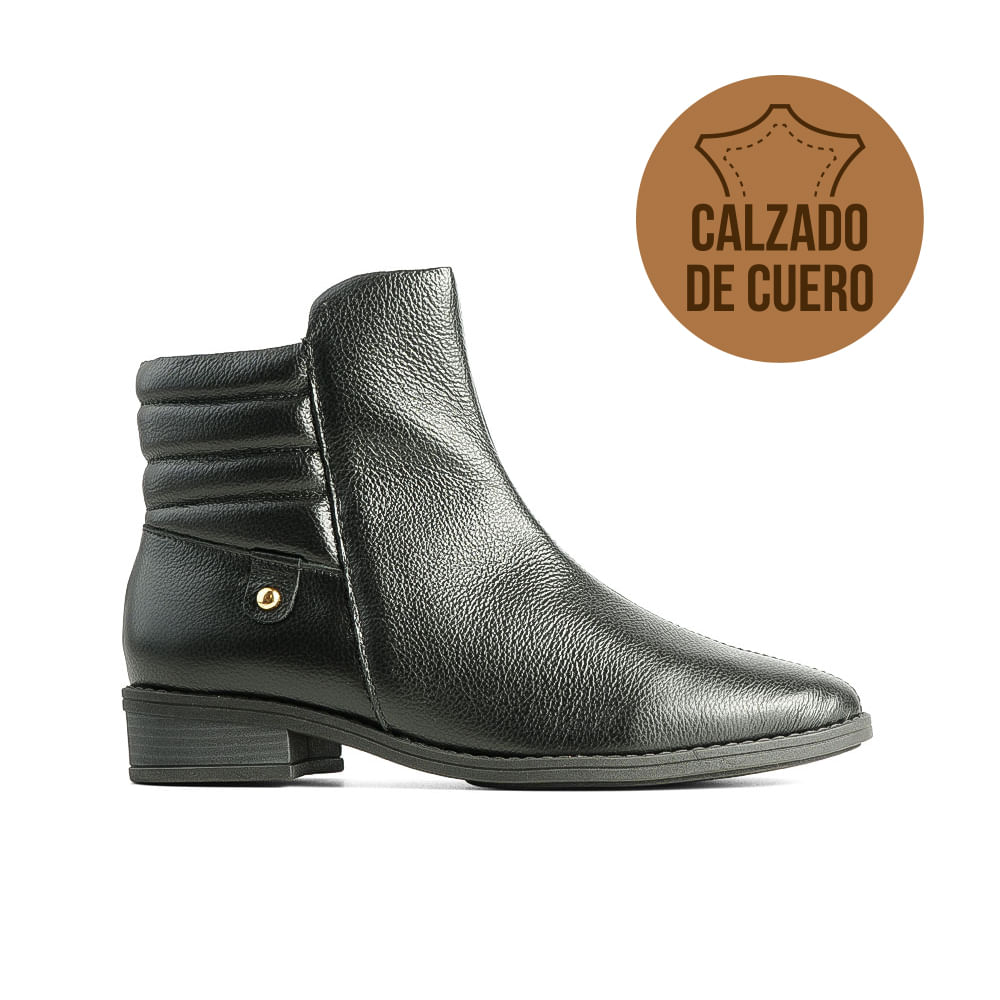 BOTA CASUAL TACO BAJO DE CUERO USAFLEX PAULE