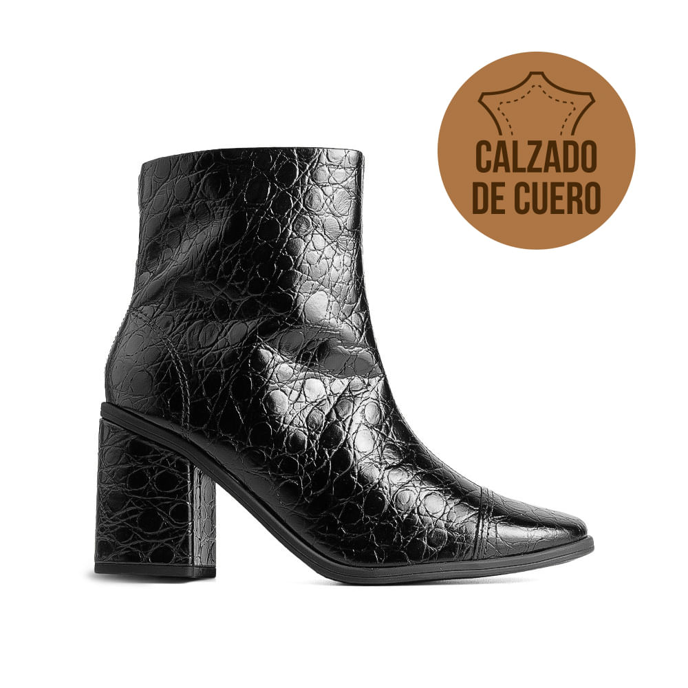 BOTA CASUAL TACO BAJO DE CUERO USAFLEX SAORI