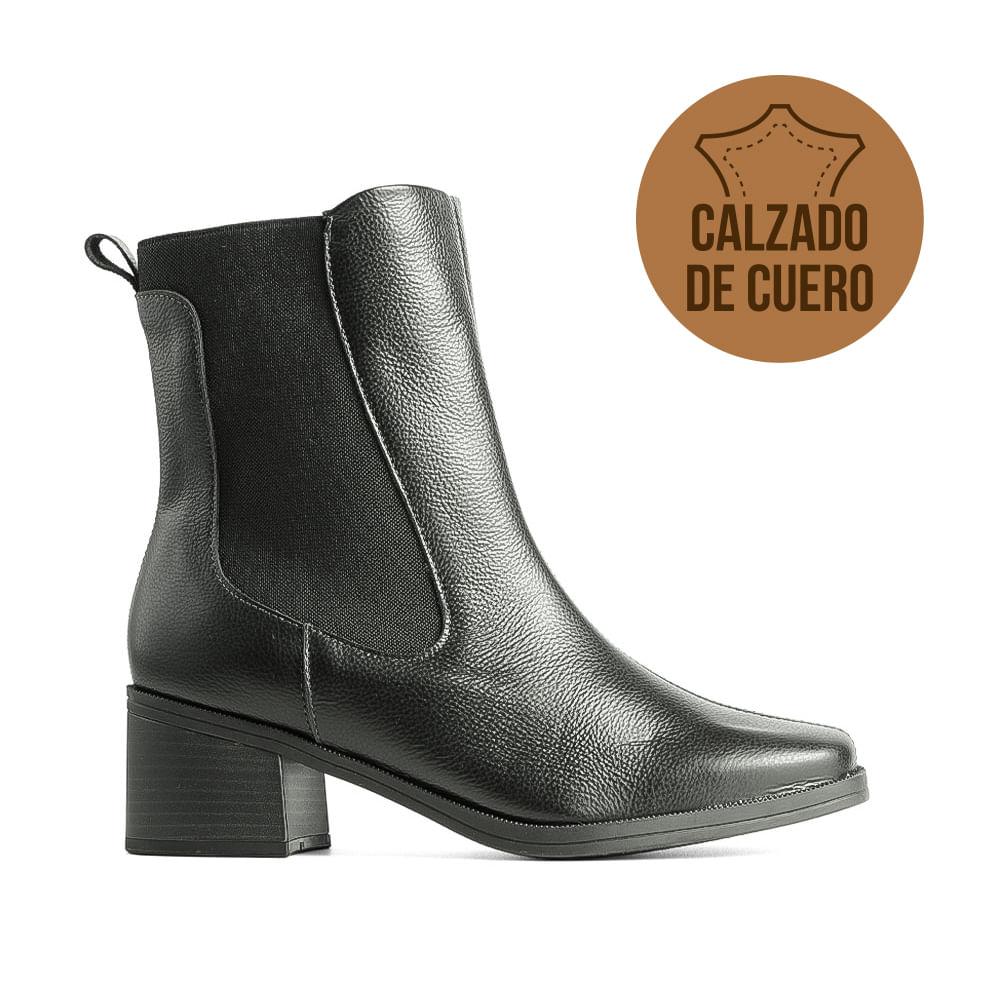 BOTA CASUAL TACO BAJO DE CUERO USAFLEX ALTEA