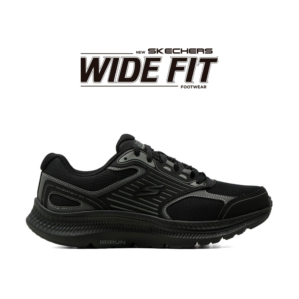 CHAMPION DEPORTIVO SKECHERS GO RUN CONSISTENT 2.0 WIDE FIT HORMA ANCHA ALL BLACK