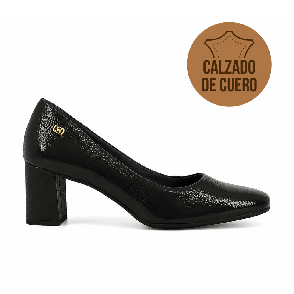 ZAPATO CASUAL TACO ALTO DE CUERO AMELIA