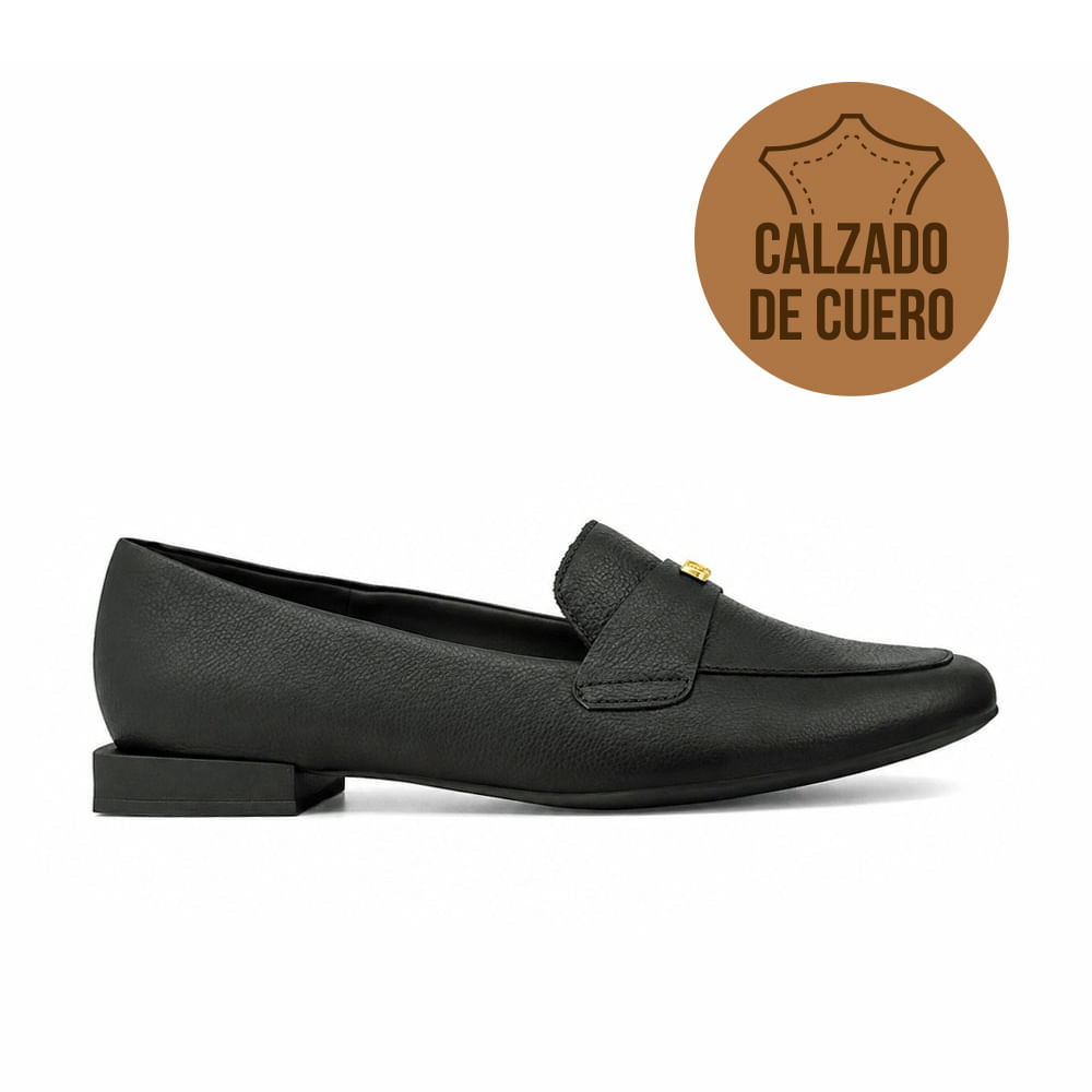 ZAPATO CASUAL TACO BAJO DE CUERO USAFLEX LUMA