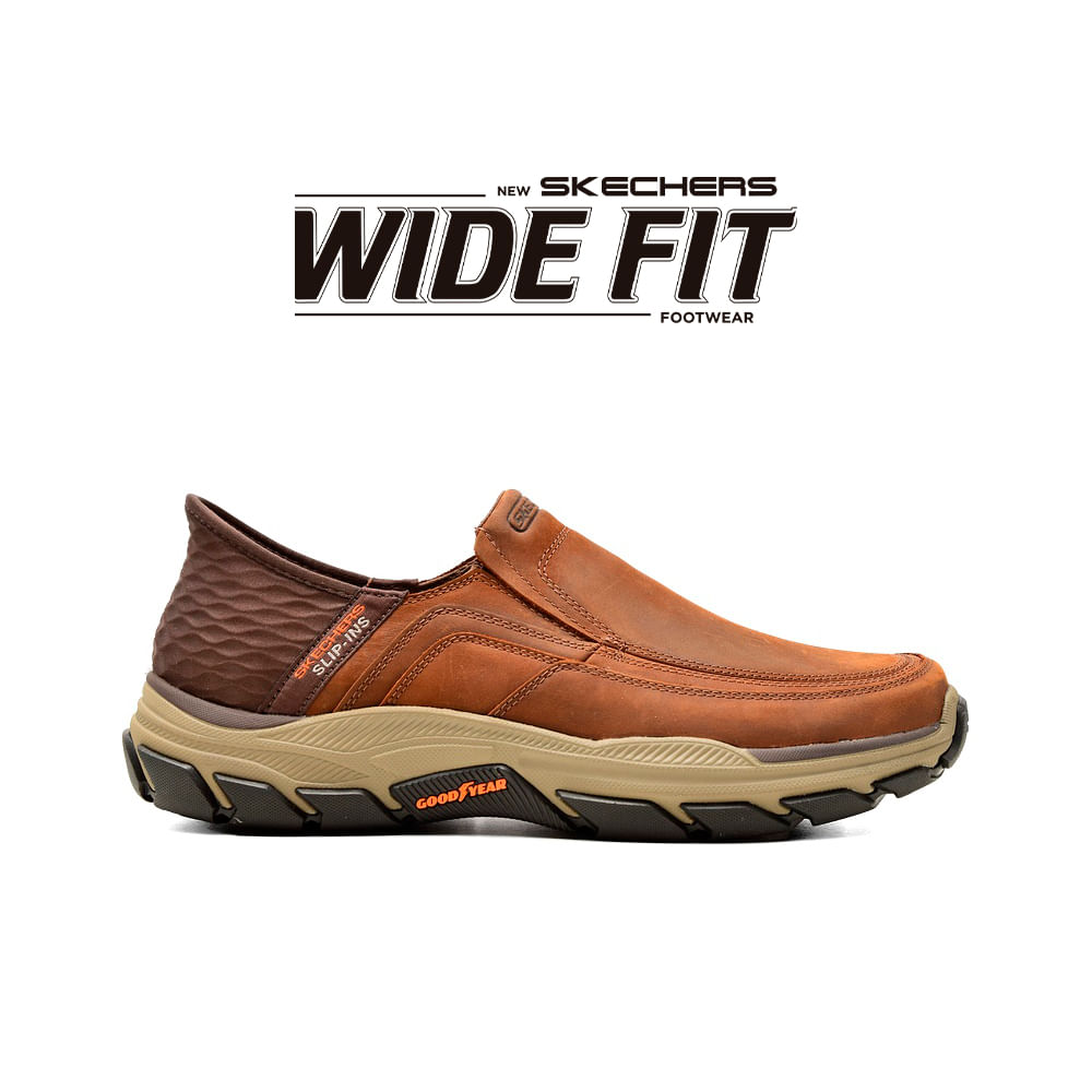 ZAPATO CASUAL SKECHERS SLIP-INS RELAXED FIT RESPECTED ELGIN WIDE FIT